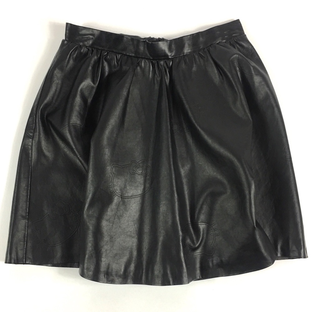 FAUX LEATHER HELLO KITTY SKIRT